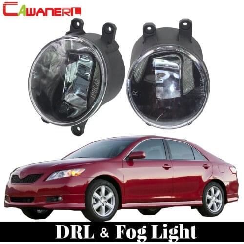 Cawanerl 2 X Car LED Front Fog Light DRL Daytime Running Light White 12V Styling For Toyota Camry 2007 2008 2009 2010 2011 2012