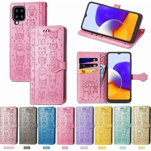 For Cover Samsung Galaxy A22 Case Luxury Bumper Flip TPU Leather Bag Case For Samsung A22 A 22 Cover For Samsung A22 Cover Book