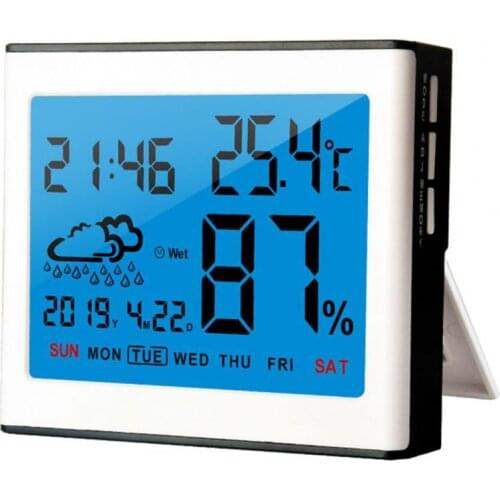 LCD Digital Temperature Humidity Meter Backlight Home Comfort Indicator ABS Electronic Hygrometer Thermometer Weather Station