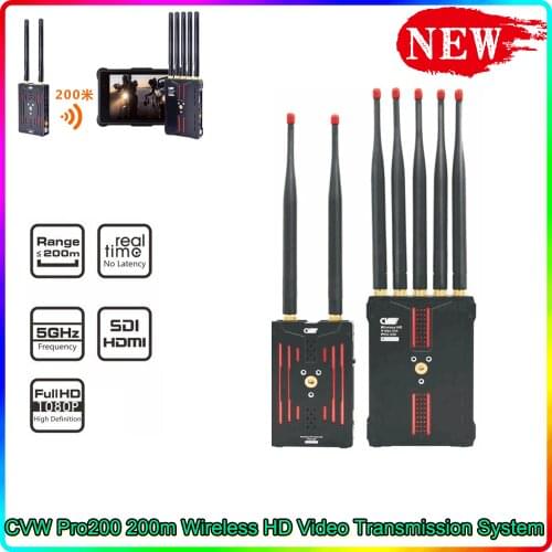 CVW Pro200 Wireless Video Transmission System 200m 5GHz SDI HDMI 1080P HD Wireless image Transmitter Receiver Kit Zero Latency