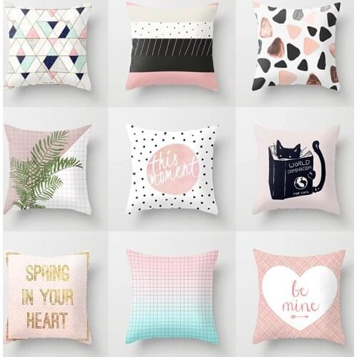 INS Nordic Cushion Cover Tropical Heart Polyester Throw Pillow Case Car Sofa Decorative Pillowcases Home Decor