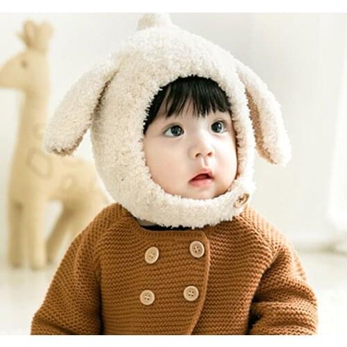 Baby hat Autumn winter baby ear hat 1-2 years old lovely newborn boys and girls warm hood