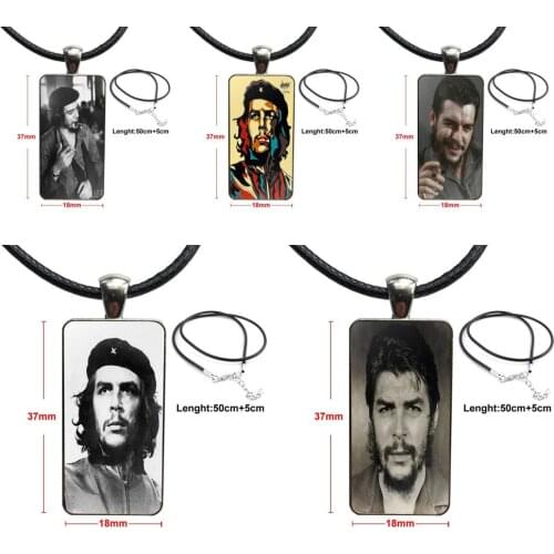 For Unisex Fashion Glass Cabochon Pendant Rectangle Necklace Choker Necklace Jewelry Bring On The Apocalypse Che Guevara
