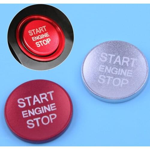 DWCX Car Engine Start Stop Switch Push Button System Cover Trim Decal with Sticker Ring Case Fit For Audi A4 A5 A6 A7 Q5