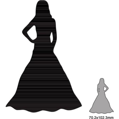 Elegant Girl Bride Metal Cutting Dies For DIY Scrapbook Cutting Die Paper Cards Embossed Decorative Craft 2021 New