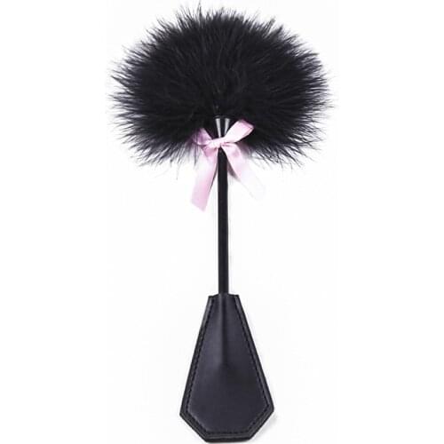 Flirting Feather Black Feather Flirting Whip Sex Toys Flirt Soft Flogger For Couples Adult Games Sex Products Bdsm Feather Whip