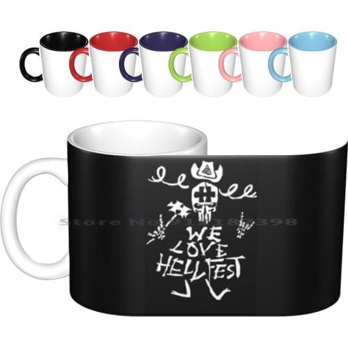 Hellfest Together Ceramic Mugs Coffee Cups Milk Tea Mug Hellfest Festival Concert Music Musician Metalhead Musician Hard Metal