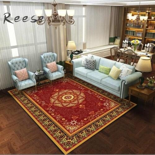Carpet Rug For Living Room Classical Czech Style Decoration Table Cushion Large Size Non-slip Anti-mold Floor Carpet Easy Clean