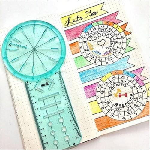 We R Drafting Supplies Journal Guide Universal Loose-leaf Notebook Greeting Card Color Paper Multifunction Drawing Special Ruler