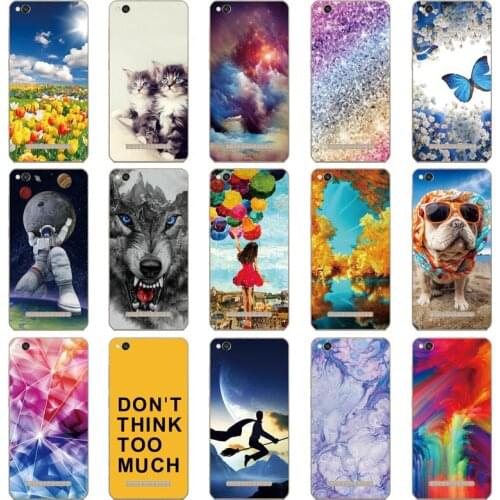 Fashion TPU Phone Case For xiaomi Redmi 4A Soft Silicone Painting Case for Redmi 4A Hongmi 4a 5.0 inch protective coque flower