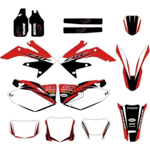 Motorcycle Graphics Backgrounds Decal Sticker Kit for Honda CRF250X CRF 250X 4 STROKES 2004-2012 2006 2007 2008 2009 2010 2011