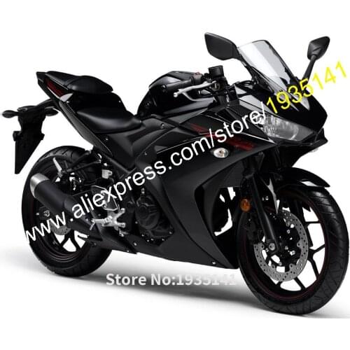Moto Hull For Yamaha R25 R 25 15 16 17 R3 R 3 2015 2016 2017 Black ABS Aftermarket Motorcycle Fairing Kit (Injection Molding)