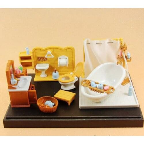 New Bathroom set Wash basin bathtub furniture toys for girls Chrsttmas Gift