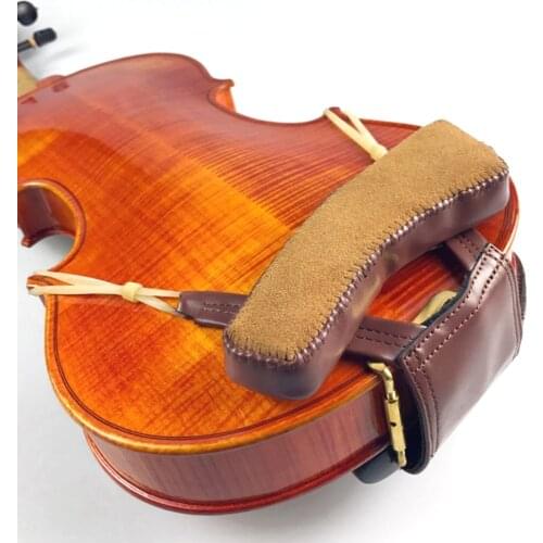 Violin Shoulder Rest 1/4 4/4 1/8 Beautiful Leather Chinrest Pad Padded Violin Chin Shoulder Fiddle Partners Musical Instruments