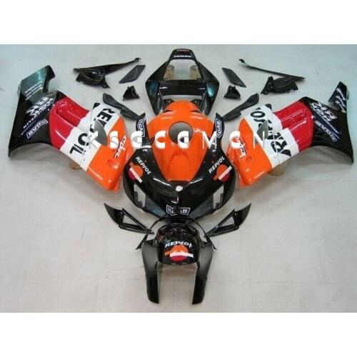Dor-INJECTION MOLD orange black motorcycle cover For CBR1000RR 2004 2005 CBR1000 RR 04-05 CBR 1000 RR ABS Fairing