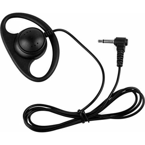 Single Ear Listening 3.5mm Earphone Coiled Cables Mono Function Earpiece In Ear Stereo Headset Only For Listening No Mic