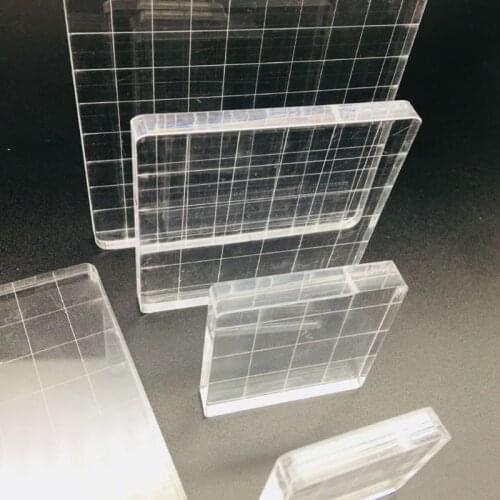 P15D 7pcs/set High Transparency Acrylic Block DIY Crafts Seal Stamp Scrapbooking Photo Album Decorative