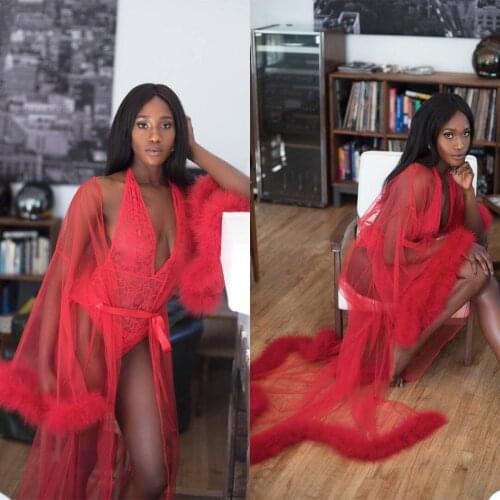 Sexy Fashion Maternity Bathrobe Floor Length V Neck Pajamas With Belt For Pregnant Women Photo Prom Party Wedding Nightgowns