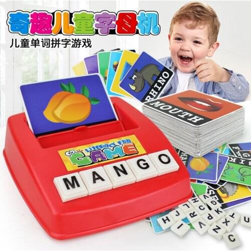 Matching Letter Game Spelling Reading English Alphabet Wooden Letters Card Match Game Children Early Education Language Toys