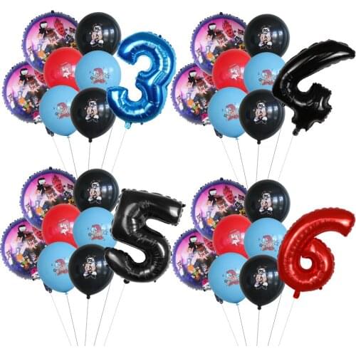 Friday Night Funkin Latex Balloons Number Happy Birthday Party Toy For Kids Video Game Party Baby Shower Supplies Air Globos