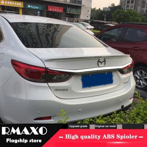 For MAZDA Atenza Spoiler 2014-2016 MAZDA Atenza High Quality ABS Material Car Rear Wing Primer Color Rear Spoiler