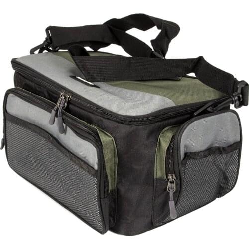 Fishing Tackle Bag Shoulder Strap Pack 600D Water Resistant Fishing Tackle Bag Outdoor Camping Fishing Storage Bag