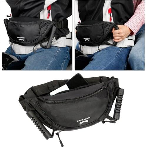 Rear Seat Safety Belt Bag for Motorcycle Passenger Cycling Children Adults
