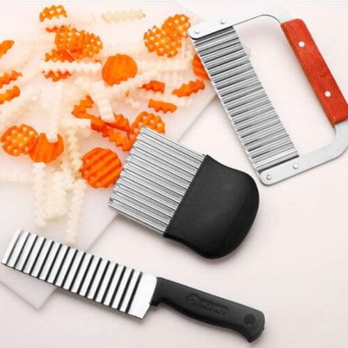 Stainless Steel Wave Knife Potato Cutter Slicer Slicer Slicer Potato Shreds Artifact Wave Knife Potato Knife
