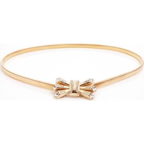 Women Punk Full Metal Mirror skinny Waist Belt 2019 Metallic Gold Plate 3cm Wide Chains Lady ceinture sashes for dresses RT72