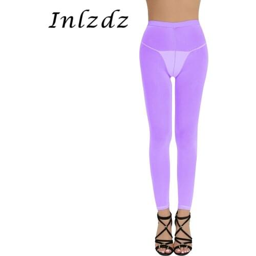 Womens Erotic Lingerie Pantyhose See-through Sheer Sexy Sex Costume Mesh Pants Transparents Tights Leggings Trousers