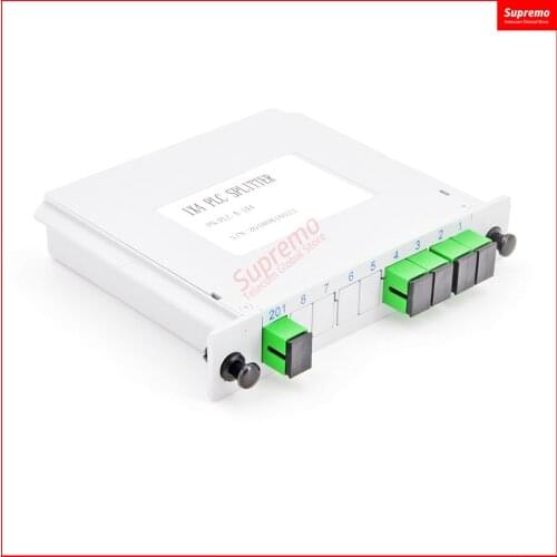 10PCS/ Lot SC APC PLC 1X4 splitter Fiber Optical Box FTTH PLC Splitter box with 1X4 Planar waveguide type Optical splitter