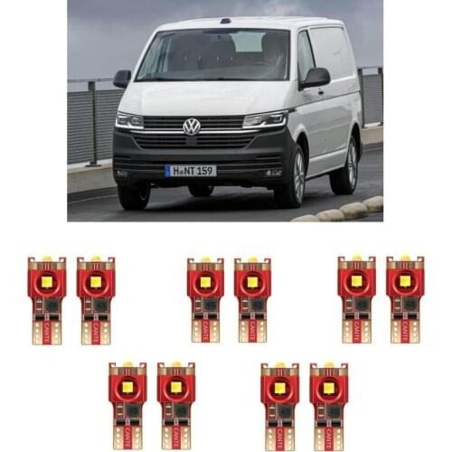 10pc w5w Car LED lighting For vw TRANSPORTER arteon atlas eurovan gti rabbit interior light kit
