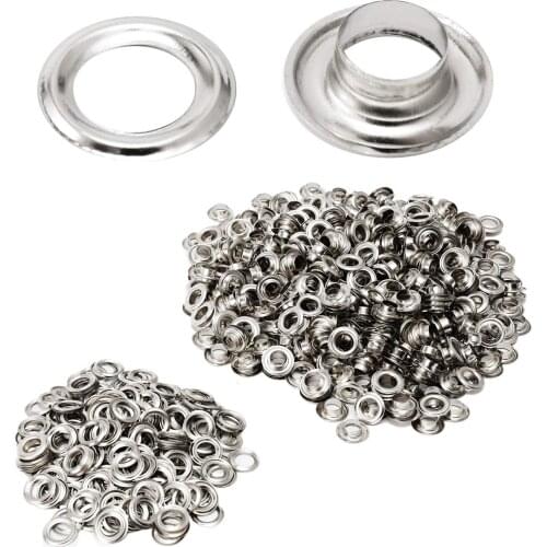 1000pcs Grommet Kit Metal Eyelets 3mm/4mm/5mm/8mm/10mm/12mm/14mm/17mm With Washer For Curtains Leather Canvas Belt Silver Gold