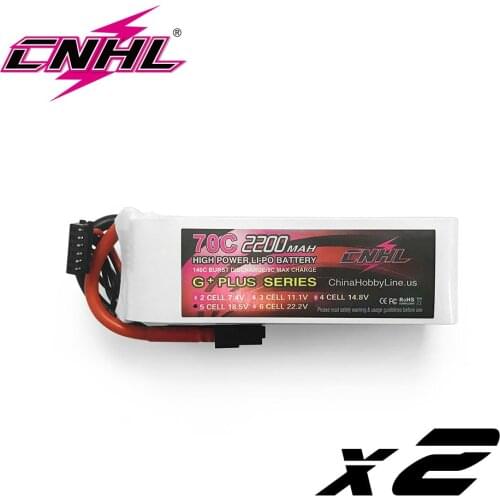 2pcs CNHL G+PLUS 2200mAh 18.5V 5S 70C Lipo Battery With XT60 Plug for Airplane Helicopter Jet Edf