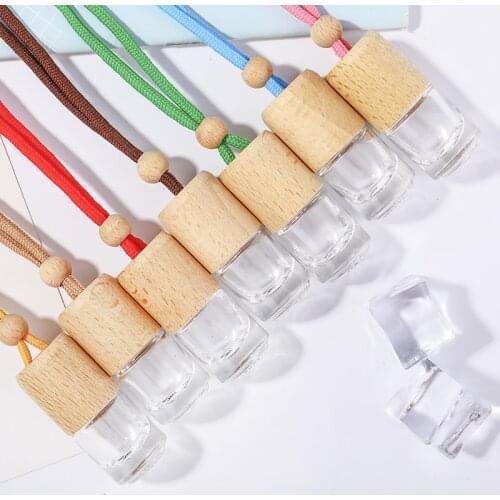 5ml Car Air Freshener Hanging Glass Bottle for Essential Oils Car Perfume Bottle Car-styling Auto Ornament Perfume Pendant