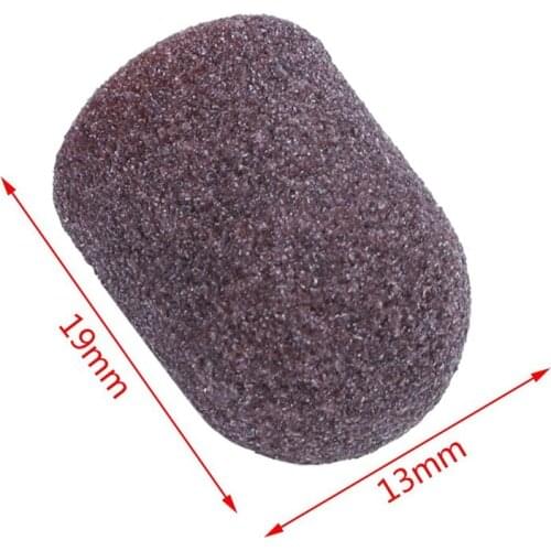 50Pcs Sanding Bands Block Caps Without Grip 80# 120# 180# 13x19Mm Sanding Cap Manicure Pedicure Electric Nail Drill