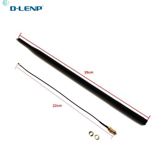 2.4GHz Wifi Antenna 9dbi Gain RP-SMA Male Connector for Wireless Router+IPX to RP-SMA Jack Male Pin Pigtail Cable