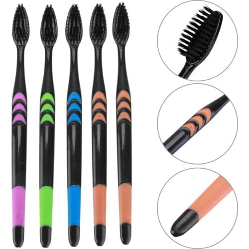 Bamboo Charcoal Toothbrush Oral Dental Care Soft Nano Teeth Brush Set Dental Care Soft Charcoal Brush Oral Care Toothbrush