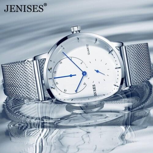 Wrist Watch New Popular Belos Mens Arc Mirror Quartz Mens Watch Simple Waterproof Watch Business Leisure Watch Trend Gift