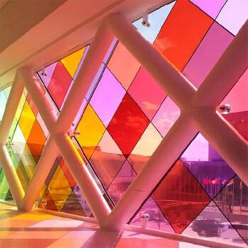 Colored Window Decorative Film Clear Decoration Tint Sun Blocking Heat Control Self Adhesive Window Tint for Building Residentia