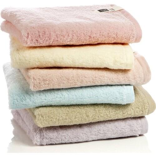 Plain Cotton Towel Soft Absorbent Adult Hand Towel for Adult Quick-Drying Soft Household Bathroom Towel 2pcs/set