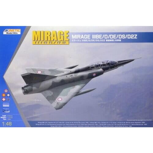 Kinetic Models K48054 1/48 Dassault Mirage IIIBE/D/DE/DS/D2Z with RAAF Decals - Model Kit