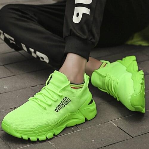 Mens Sneakers Flying Woven Men Light Lace-Up Casual Shoes Lovers Mesh Breathable Runing Shoes Vulcanized Shoes Tenis Masculino