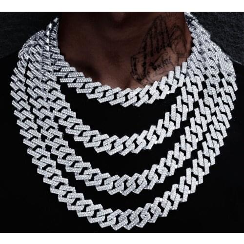 20MM Wide Miami Cuban Chain Necklace Bracelet For Women Mens Jewelry Necklace Choker Link Chain Hip Hop men NecklaceJewelry