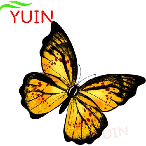 Fashion Flying Butterfly Car Sticker Beautiful Animal Fantasy Decals Cars Accessories PVC Decoration Waterproof Decal 14*14cm