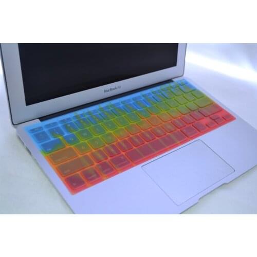 2016 new cool Psychedelic rainbow Silicone Laptop keyboard Skin Protector Cover Guard for Apple Macbook Pro Air Retina 13/15