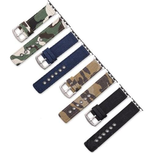 Nylon Loop Band For Apple Watch 6 38mm 40mm 42mm 44mm Watch Adjustable Elastic Strap For Iwatch Series 6 5 4 3