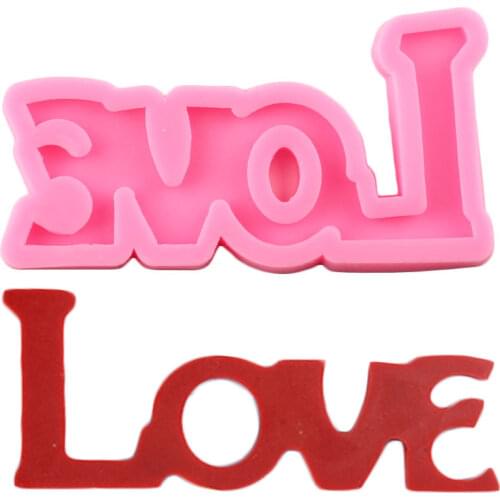 3D Love Letters Shape Silicone Mold ​Cupcake Topper Chocolate Mould Fondant Cake Decorating Tools Polymer Candy Clay Molds