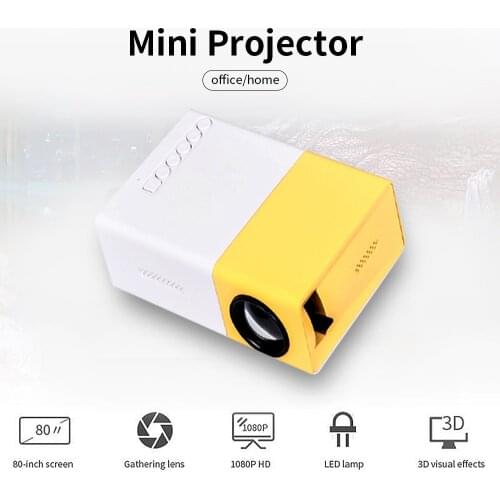 YG300 LED Projector For Home Office Mini Portable projector 1080P Full HD with Remote Control Projector For Xbox/DVD/Laptop/PC