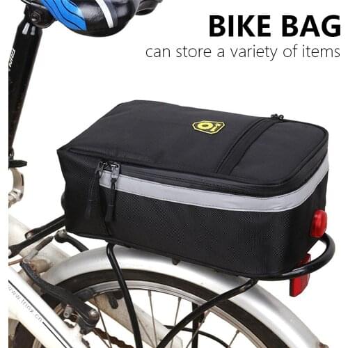 Bicycle Rear Rack Bag Trunk Bag with Tail Light Waterproof Storage Reflective MTB Pouch Bag Saddle Bolsa Bicicleta accessories